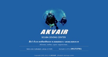 Akvair daivinga centrs, Tehniskā bāze, SIA